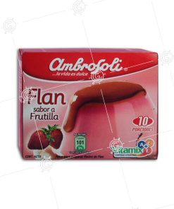 FLAN AMBROSOLI FRUTILLA 120 G.